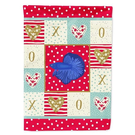 11 x 0.01 x 15 in. Super Delta Tail Betta Love Flag Garden Size