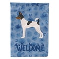 thumbnail image 1 of 11 x 0.01 x 15 in. Toy Fox Terrier Welcome Flag Garden Size, 1 of 1