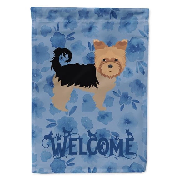 11 x 0.01 x 15 in. Yorkshire Terrier Welcome Flag Garden Size