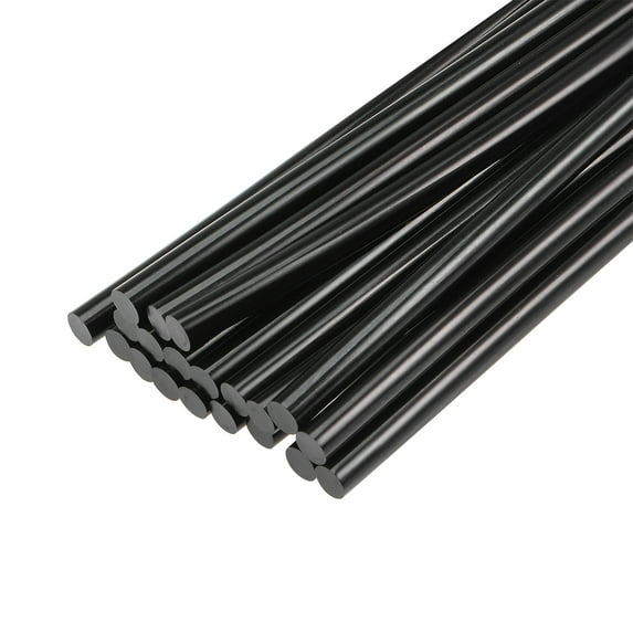 11" x 0.27" Black Mini Hot Glue Gun Sticks for Glue Gun 20 Pack