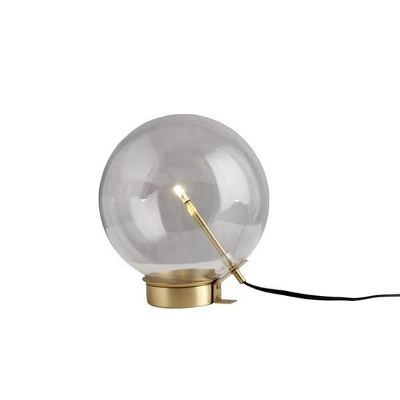 11 x 10 x 10 in. Brass Iron Globe Table Lamp