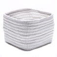 thumbnail image 1 of 11 x 11 x 8 in. Ticking Shelf Storage Basket, Gray, 1 of 1