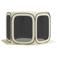 thumbnail image 1 of 11 x 11ft Beige Pop Up Screen Tent, UPF50+ Portable Camping Gazebo Screen House with Carry Bag, 1 of 8