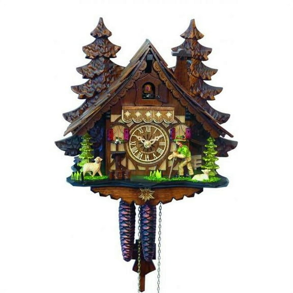 11 x 12 x 6.75 in. Engstler Weight-Driven Cuckoo Clock