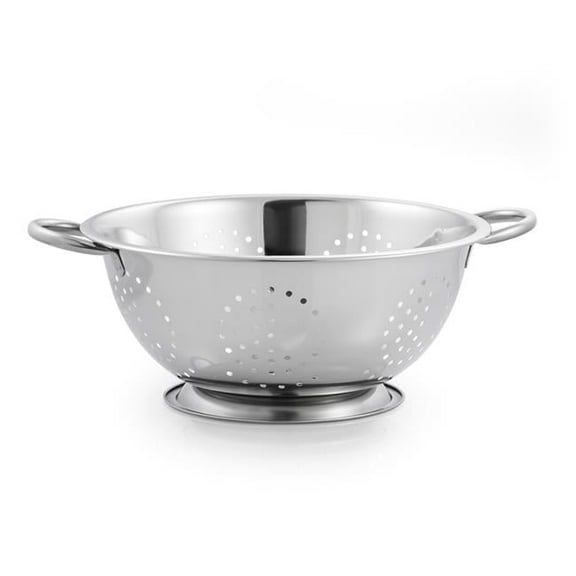 11 x 13.5 in. Stainless Steel Deep Design Colander, Silver