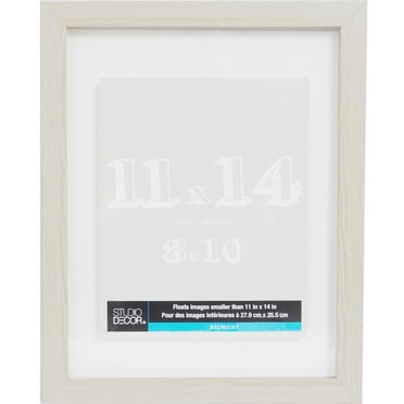 11" x 14" Blonde Belmont Float Picture Frame by Studio Décor - Includes Pre-attached Hanging Hardware - Horizontal or Vertical Display - 1 Pack
