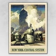 thumbnail image 1 of 11" x 14" New York Railroad Vintage Travel Poster Wall Art, 1 of 4