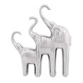thumbnail image 1 of 11" x 14" Silver Ceramic Elephant Sculpture, by DecMode, 1 of 12
