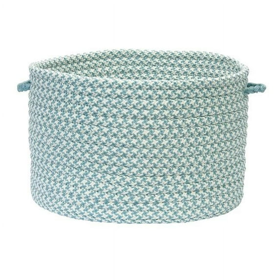 11 x 14 ft. Outdoor Houndstooth Tweed Rug, Sea Blue