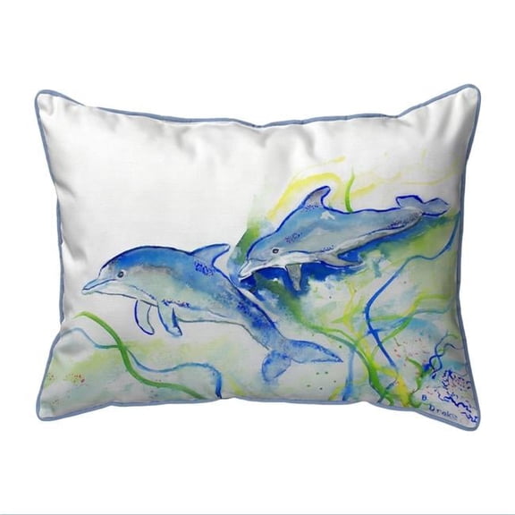 11 x 14 in. Betsys Dolphins Small Indoor & Outdoor Pillow