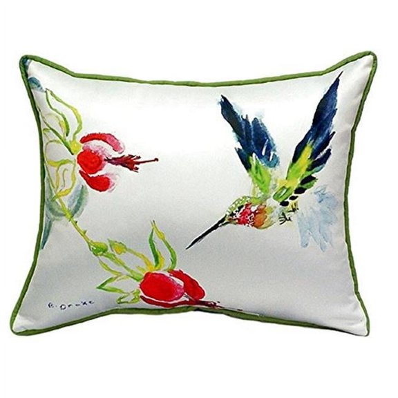 11 x 14 in. Betsys Hummingbird Small Indoor & Outdoor Pillow