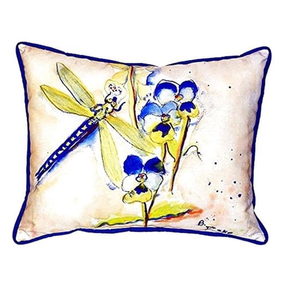 11 x 14 in. Blue Dragonfly Small Indoor & Outdoor Pillow