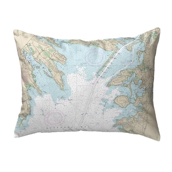 11 x 14 in. Cape Cod, MA Nautical Map Non-Corded Indoor & Outdoor Pillow