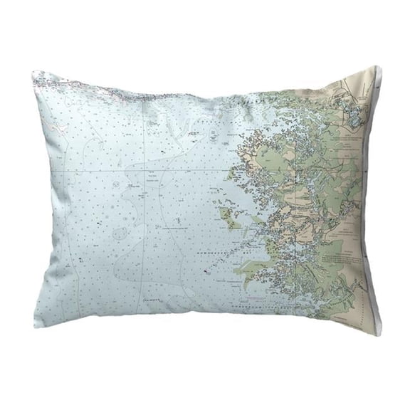 11 x 14 in. Crystal River, FL Nautical Map Non-Corded Indoor & Outdoor Pillow