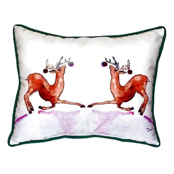 11 x 14 in. Dancing Deer Small Indoor & Outdoor Pillow