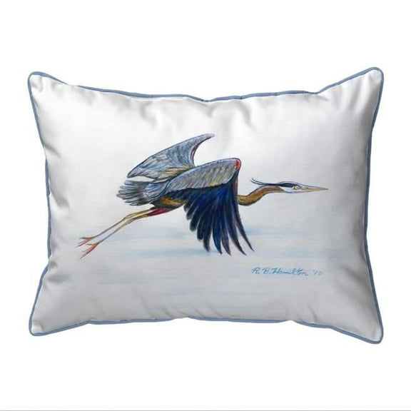 11 x 14 in. Eddies Blue Heron Small Indoor & Outdoor Pillow