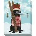 thumbnail image 1 of 11 x 14 in. Gallery Wrapped Canvas Print - Black Labrador, Skiing, 1 of 1
