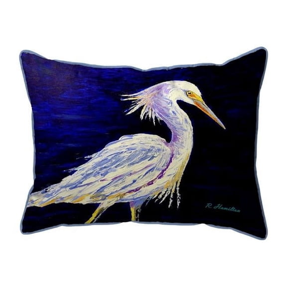 11 x 14 in. Palette Snowy Egret Indoor & Outdoor Pillow - Small