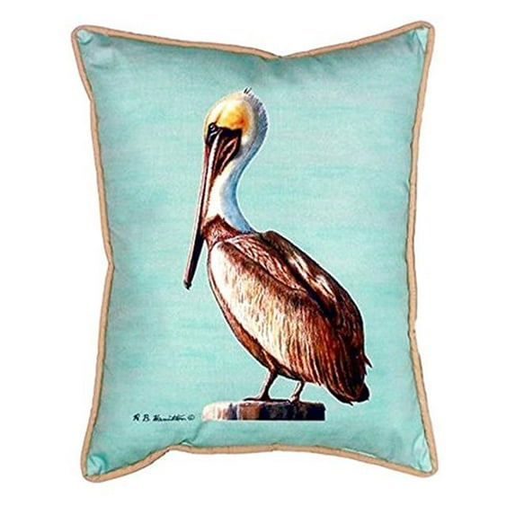11 x 14 in. Pelican Teal Small Indoor & Outdoor Pillow