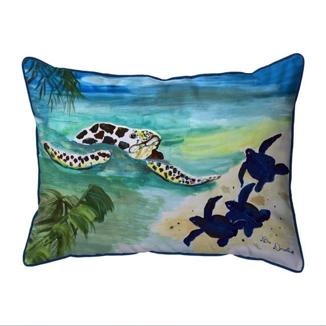 11 x 14 in. Sea Turtle & Babies Indoor & Outdoor Pillow, Small