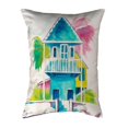 thumbnail image 1 of 11 x 14 in. W. Palm Hut Blue Small No-Cord Pillow, 1 of 1