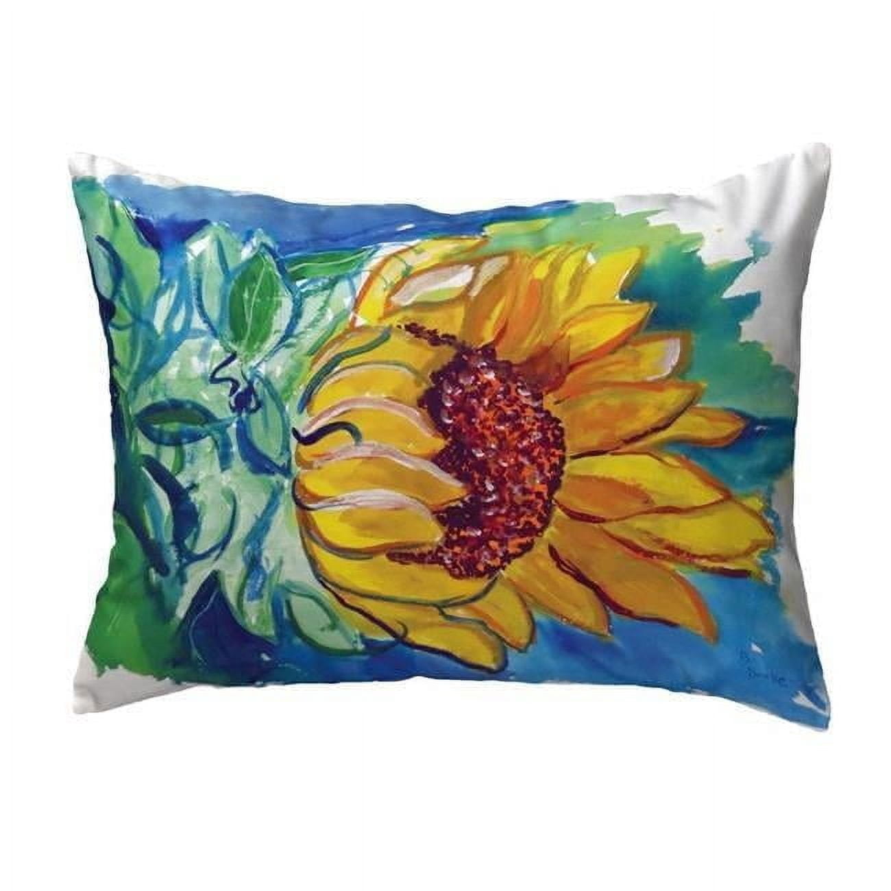 11 x 14 in. Windy Sunflower Small No-Cord Indoor & Outdoor Pillow
