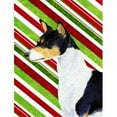 thumbnail image 1 of 11 x 15 In. Basenji Candy Cane Holiday Christmas Flag, Garden Size, 1 of 1
