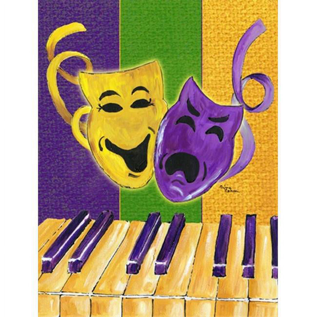 11 x 15 In. Mardi Gras Flag, Garden Size
