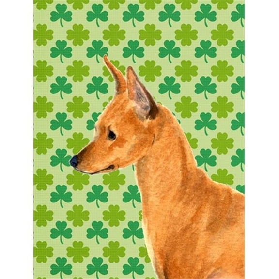 11 x 15 In. Min Pin St. Patricks Day Shamrock Portrait Flag, Garden Size