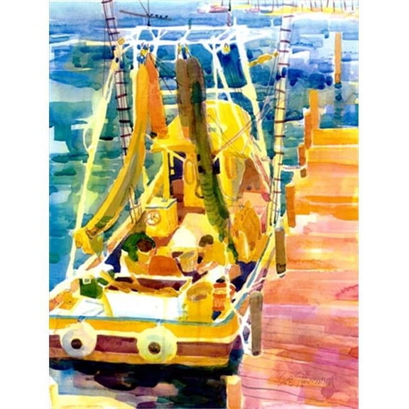 11 x 15 In. Shrimp Boats Flag, Garden Size