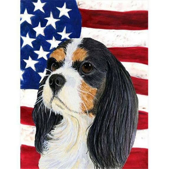 11 x 15 In. Usa American Flag With Cavalier Spaniel Flag, Garden Size