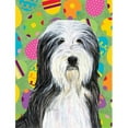 thumbnail image 1 of 11 x 15 in. Bearded Collie Easter Eggtravaganza Garden Size Flag, 1 of 1