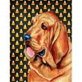 thumbnail image 1 of 11 x 15 in. Bloodhound Candy Corn Halloween Portrait Garden Size Flag, 1 of 1