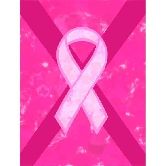 11 x 15 in. Breast Cancer Battle Flag Garden Size Flag