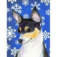 thumbnail image 1 of 11 x 15 in. Chihuahua Winter Snowflakes Holiday Flag Garden Size, 1 of 1