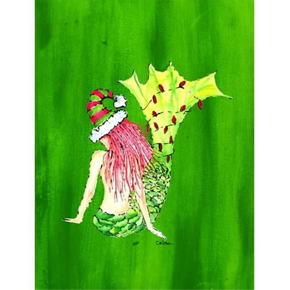 11 x 15 in. Christmas Mermaid Flag Garden Size