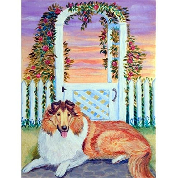 11 x 15 in. Collie Garden Size Flag