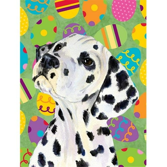 11 x 15 in. Dalmatian Easter Eggtravaganza Garden Size Flag