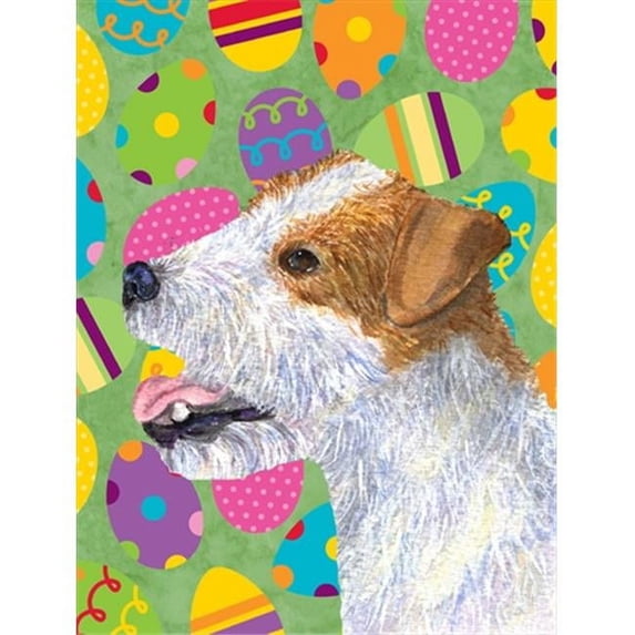 11 x 15 in. Jack Russell Terrier Easter Eggtravaganza Garden Size Flag