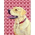 thumbnail image 1 of 11 x 15 in. Labrador Hearts Love And Valentines Day Portrait Flag Garden Size, 1 of 1