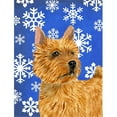 thumbnail image 1 of 11 x 15 in. Norwich Terrier Winter Snowflakes Holiday Flag Garden Size, 1 of 1