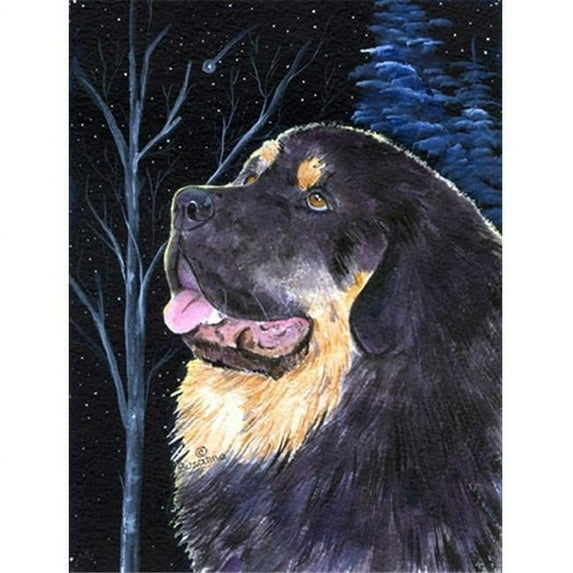 11 x 15 in. Starry Night Tibetan Mastiff Garden Size Flag