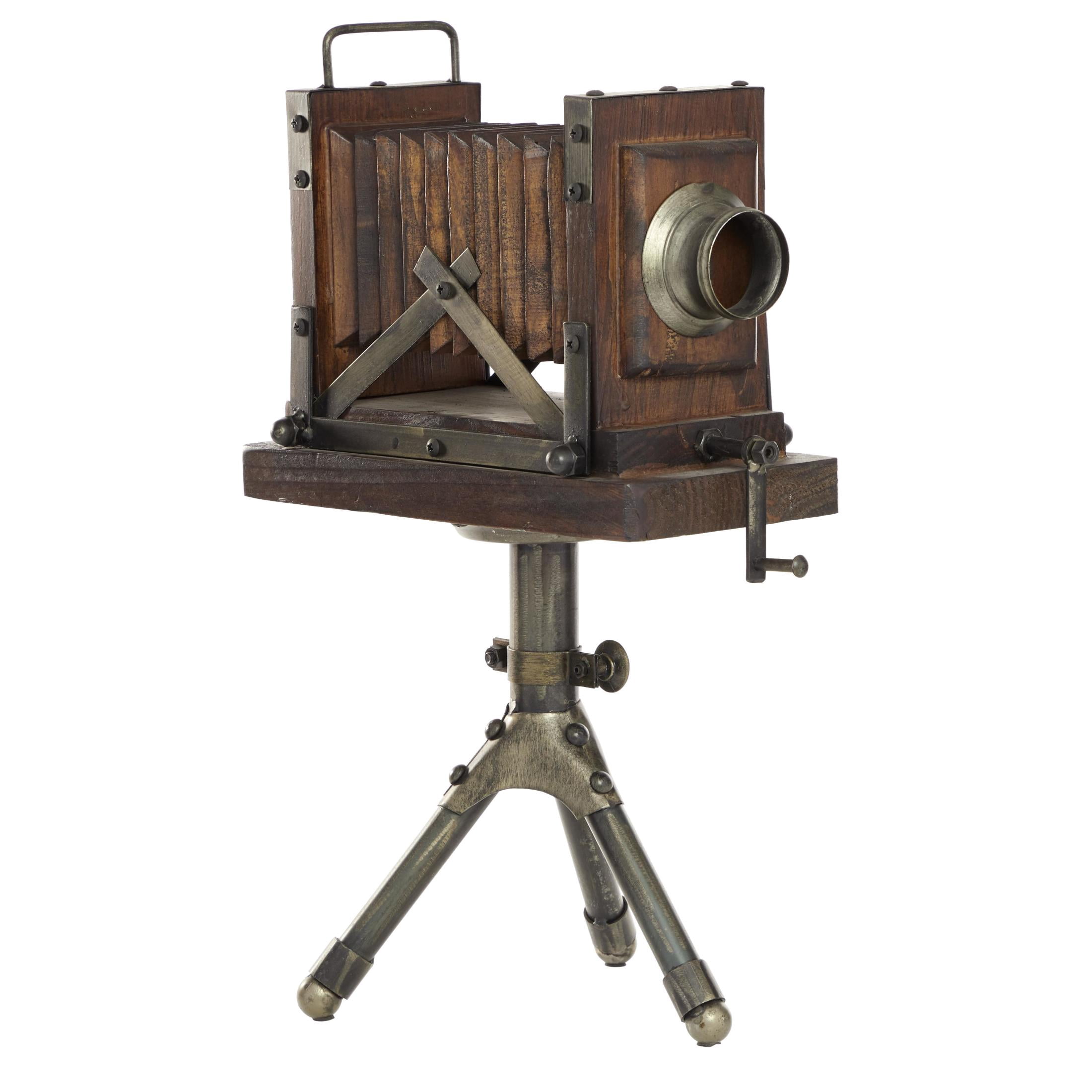11" x 17" Brown Wood Camera Film Sculpture, by DecMode