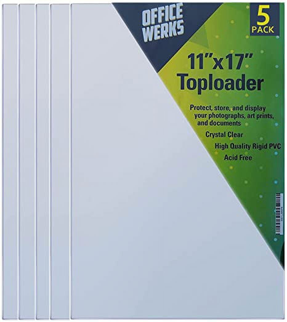 10 Pcs 11'' x 17 Rigid Print Sleeve Protectors Top Loader Holder Plastic  Sleeves Heavy Duty Sheet Protectors Clear Binder Sleeves Page Holder