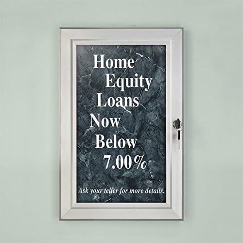 11 x 17 Outdoor Poster Case with Locking, Hinged Door, Includes Rubber Gasket to Prevent Damage From Moisture, Aluminum (Silver)$$Other