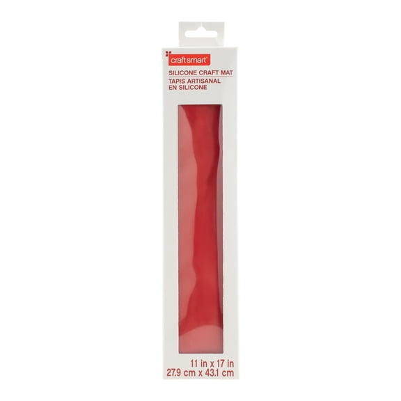 Craft Smart 11" x 17" Red Silicone Craft Mat - Nonstick, Heat-Resistant Surface for Resin & DIY Projects, Easy to Clean, 12 Pack