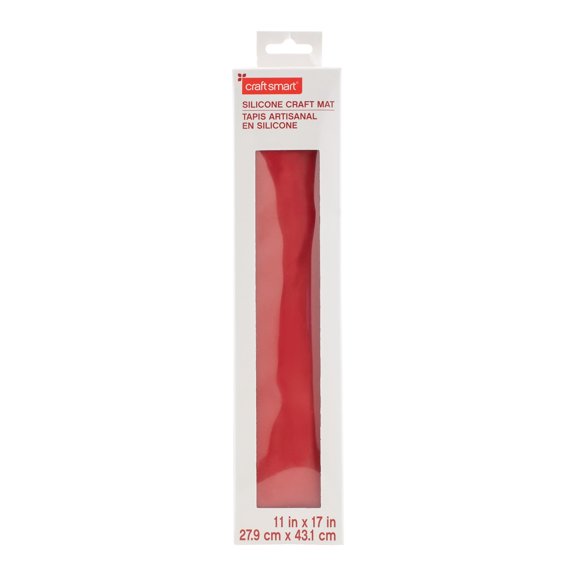 Craft Smart 11" x 17" Red Silicone Craft Mat - Nonstick, Heat-Resistant Surface for Resin & DIY Projects, Easy to Clean, 12 Pack