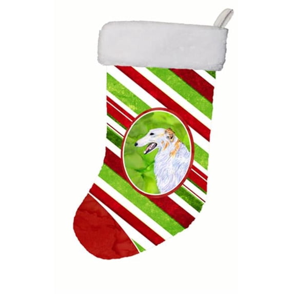 11 x 18 in. Borzoi Winter Snowflakes Christmas Stocking