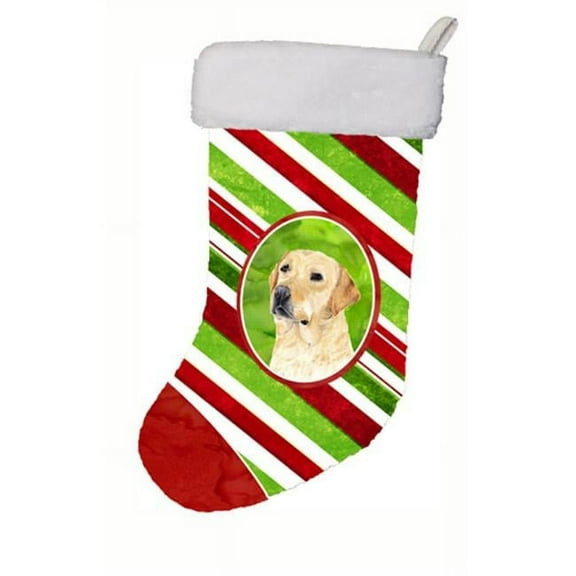 11 x 18 in. Labrador Candy Cane Holiday Christmas Christmas Stocking