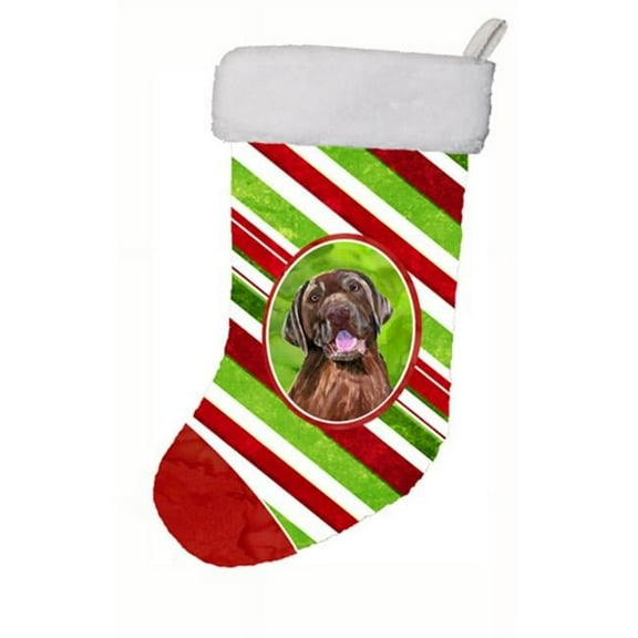 11 x 18 in. Labrador Candy Cane Holiday Christmas Christmas Stocking